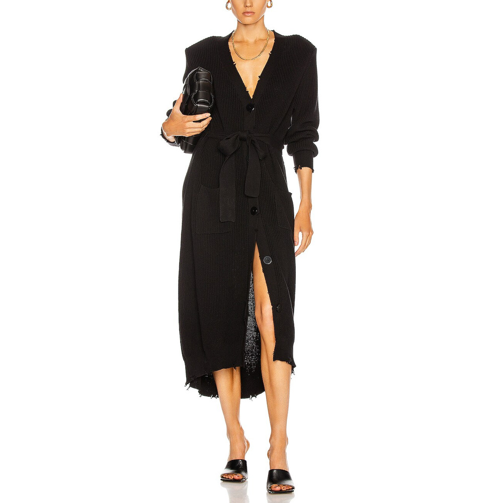 Ser.O.Ya Ribbed Black Amanda Sweater Dress Size XS